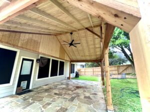 Covered Patio with Fan electrical outdoor living